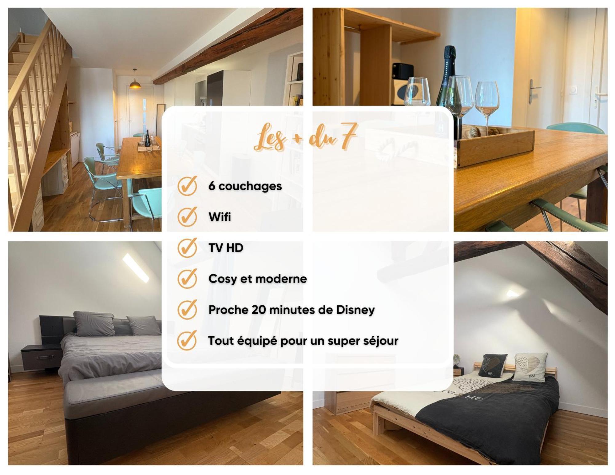 Le 7 - Appartement Cosy - Disney 20 Min Meaux Buitenkant foto
